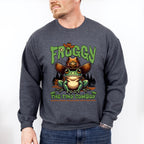Froggy The Tiny Cowboy Design - Rodeo Unisex Crewneck T-Shirt Sweatshirt Hoodie