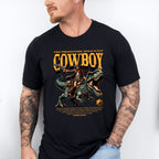 The Prehistoric Wild West Cowboy Design - Rodeo Unisex Crewneck T-Shirt Sweatshirt Hoodie
