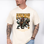 The Prehistoric Wild West Cowboy Design - Rodeo Unisex Crewneck T-Shirt Sweatshirt Hoodie