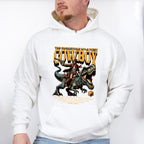 The Prehistoric Wild West Cowboy Design - Rodeo Unisex Crewneck T-Shirt Sweatshirt Hoodie
