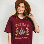Yeehaw Hellnaws Design - Western Unisex Crewneck T-Shirt Sweatshirt Hoodie