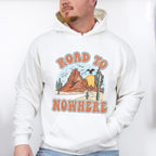 Road To Nowhere Design - Western Unisex Crewneck T-Shirt Sweatshirt Hoodie