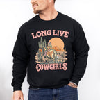 Long Live Cowgirls Design - Western Unisex Crewneck T-Shirt Sweatshirt Hoodie