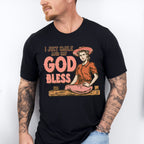 I Just Smile God Bless Design - Western Unisex Crewneck T-Shirt Sweatshirt Hoodie