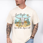 Last Might We Let The Liquor Talk Design - Western Unisex Crewneck T-Shirt Sweatshirt Hoodie