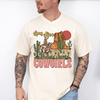 Long Live Cowgirls Cactus Design - Western Unisex Crewneck T-Shirt Sweatshirt Hoodie
