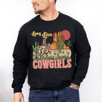 Long Live Cowgirls Cactus Design - Western Unisex Crewneck T-Shirt Sweatshirt Hoodie