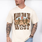 Wilder Than The West Design - Western Unisex Crewneck T-Shirt Sweatshirt Hoodie