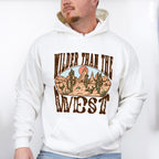 Wilder Than The West Design - Western Unisex Crewneck T-Shirt Sweatshirt Hoodie