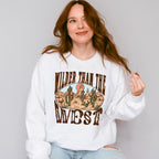 Wilder Than The West Design - Western Unisex Crewneck T-Shirt Sweatshirt Hoodie