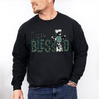 I am Blessed Cross Design - Western Unisex Crewneck T-Shirt Sweatshirt Hoodie