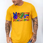Peace Love Pride - LGBTQ Theme Unisex Crewneck T-Shirt Sweatshirt Hoodie