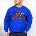 Peace Love Pride - LGBTQ Theme Unisex Crewneck T-Shirt Sweatshirt Hoodie