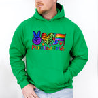 Peace Love Pride - LGBTQ Theme Unisex Crewneck T-Shirt Sweatshirt Hoodie