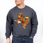 Texas Western Design - Western Unisex Crewneck T-Shirt Sweatshirt Hoodie