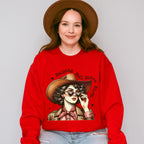 Raising Hell Since Birth Design - Cowgirl Unisex Crewneck T-Shirt Sweatshirt Hoodie