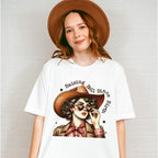 Raising Hell Since Birth Design - Cowgirl Unisex Crewneck T-Shirt Sweatshirt Hoodie