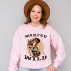 Wanted And Wild Design - Cowgirl Unisex Crewneck T-Shirt Sweatshirt Hoodie