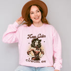 Keep Calm Cowgirl On Design - Cowgirl Unisex Crewneck T-Shirt Sweatshirt Hoodie