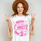 Busy Doing Cowgirl Stuff Design - Cowgirl Unisex Crewneck T-Shirt Sweatshirt Hoodie