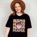 Smile Face Mama Design - Cowgirl Unisex Crewneck T-Shirt Sweatshirt Hoodie
