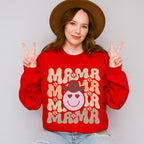 Smile Face Mama Design - Cowgirl Unisex Crewneck T-Shirt Sweatshirt Hoodie