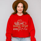 Long Live Cowgirls Design - Cowgirl Unisex Crewneck T-Shirt Sweatshirt Hoodie