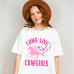 Long Live Cowgirls Pink Design - Cowgirl Unisex Crewneck T-Shirt Sweatshirt Hoodie