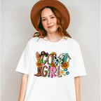 Retro Cowgirl Design - Cowgirl Unisex Crewneck T-Shirt Sweatshirt Hoodie