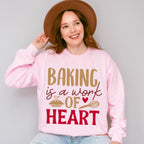 Baking Is A Work Of Heart - Cooking Unisex Crewneck T-Shirt Sweatshirt Hoodie