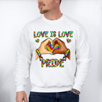 Love is Love Pride - LGBTQ Theme Unisex Crewneck T-Shirt Sweatshirt Hoodie