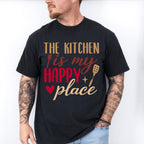 The Kitchen Is My Happy Place - Cooking Unisex Crewneck T-Shirt Sweatshirt Hoodie