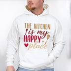 The Kitchen Is My Happy Place - Cooking Unisex Crewneck T-Shirt Sweatshirt Hoodie