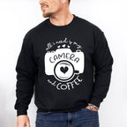 Camera And Coffee - Photography Unisex Crewneck T-Shirt Sweatshirt Hoodie