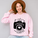 Camera And Coffee - Photography Unisex Crewneck T-Shirt Sweatshirt Hoodie