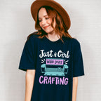 Girl Who Loves Crafting - Crafting Unisex Crewneck T-Shirt Sweatshirt Hoodie