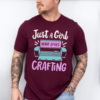 Girl Who Loves Crafting - Crafting Unisex Crewneck T-Shirt Sweatshirt Hoodie