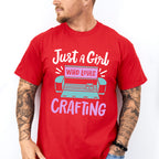Girl Who Loves Crafting - Crafting Unisex Crewneck T-Shirt Sweatshirt Hoodie