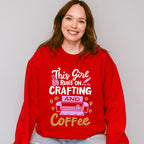 Crafting And Coffee - Crafting Unisex Crewneck T-Shirt Sweatshirt Hoodie