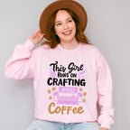 Crafting And Coffee - Crafting Unisex Crewneck T-Shirt Sweatshirt Hoodie