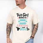 This Girl Runs On - Crafting Unisex Crewneck T-Shirt Sweatshirt Hoodie