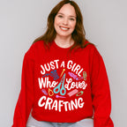 Who Loves Crafting - Crafting Unisex Crewneck T-Shirt Sweatshirt Hoodie