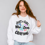 Who Loves Crafting - Crafting Unisex Crewneck T-Shirt Sweatshirt Hoodie