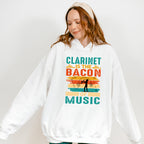 Clarinet Bacon Of Music - Singing Unisex Crewneck T-Shirt Sweatshirt Hoodie