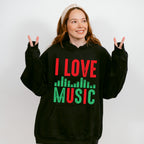 I Love Music - Singing Unisex Crewneck T-Shirt Sweatshirt Hoodie