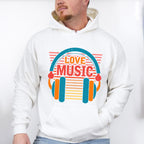 Love Music Headphones Design - Singing Unisex Crewneck T-Shirt Sweatshirt Hoodie