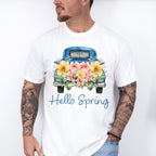 Hello Spring Truck - Spring Unisex Crewneck T-Shirt Sweatshirt Hoodie