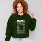 Writer Nutrition Facts - Writing Unisex Crewneck T-Shirt Sweatshirt Hoodie