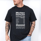 Writer Nutrition Facts - Writing Unisex Crewneck T-Shirt Sweatshirt Hoodie