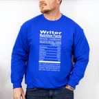 Writer Nutrition Facts - Writing Unisex Crewneck T-Shirt Sweatshirt Hoodie